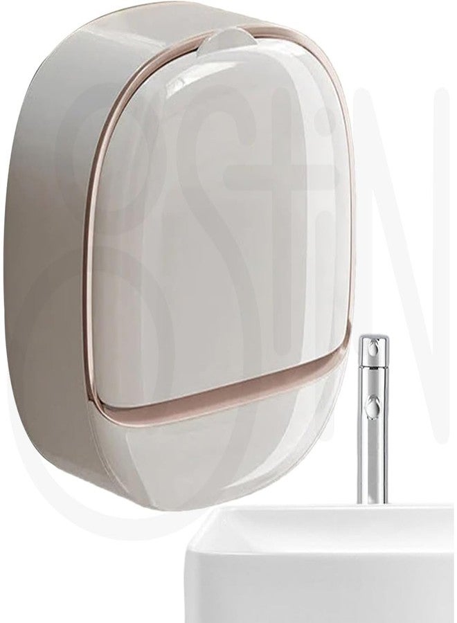 Ostin علبة صابون أوستين للحمام، تُعلق على الحائط، مصنوعة من مادة ABS، مع غطاء، مقاومة للماء، تُستخدم كعلبة تخزين أو منظم سفر. (أبيض) - Image 3